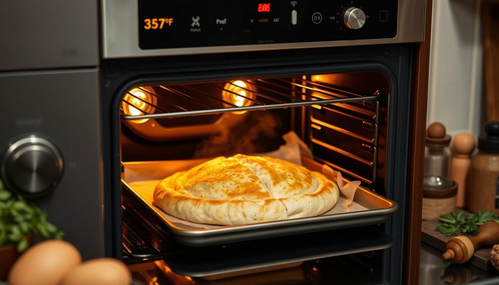 oven temperature for reheating calzones