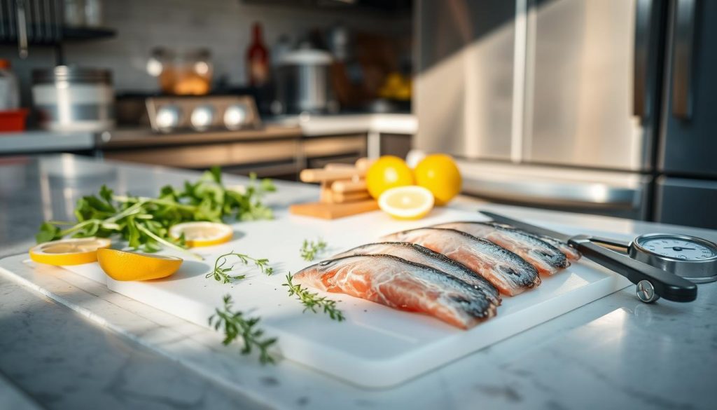 Food hygiene practices for smoked trout