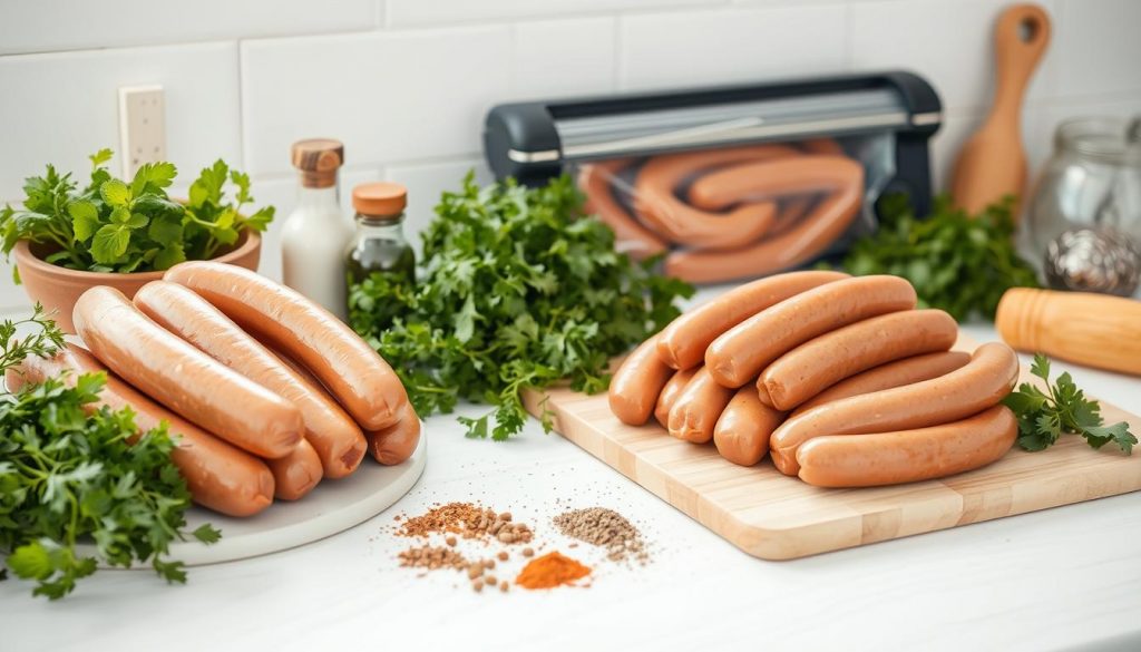 Freezing bratwurst for long-term storage