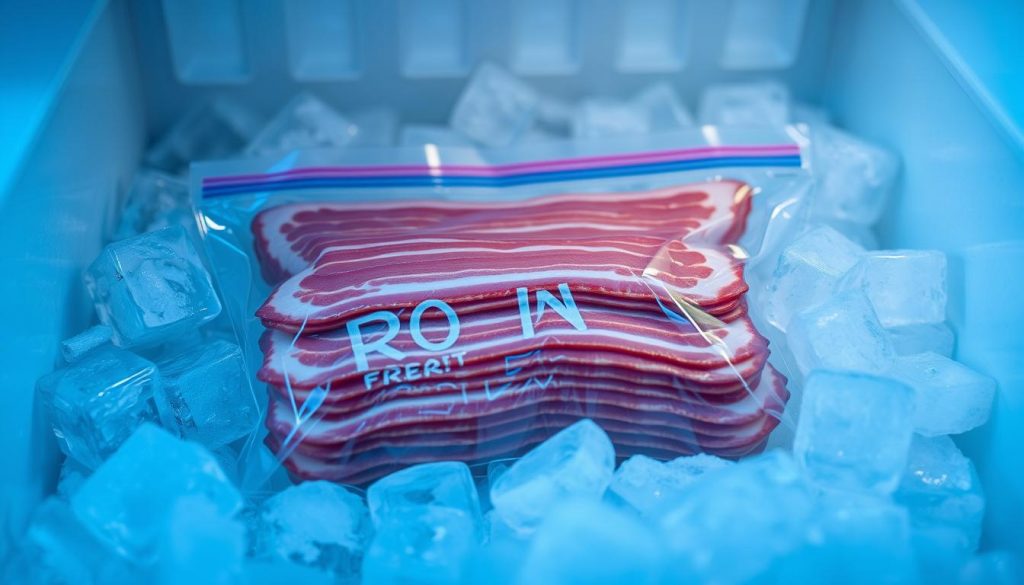 Freezing turkey bacon