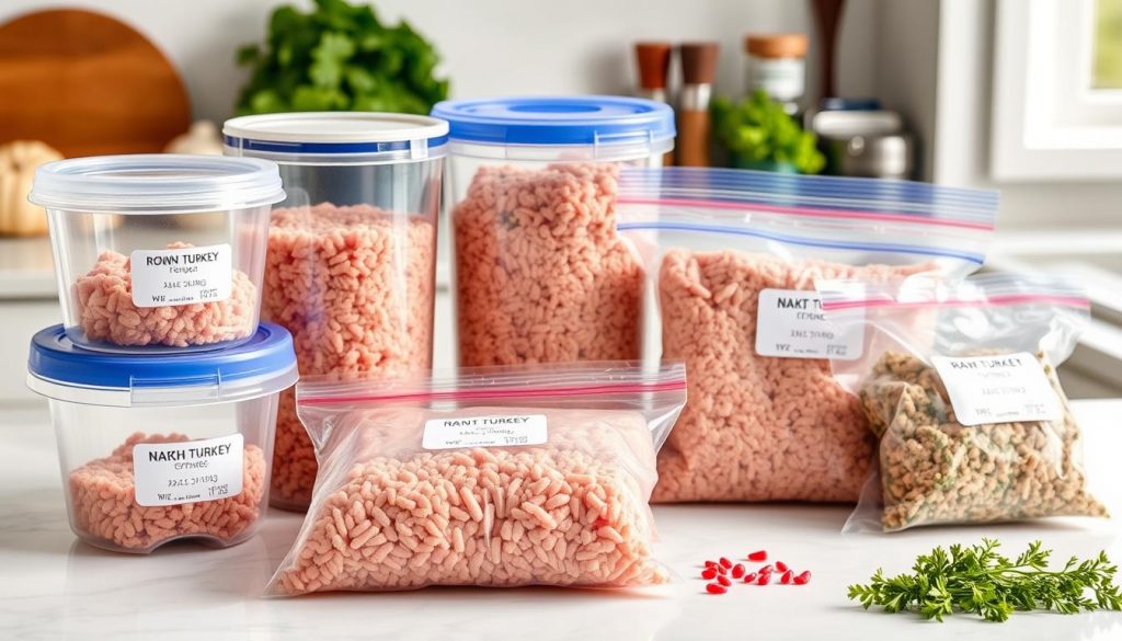 Ground turkey storage methods