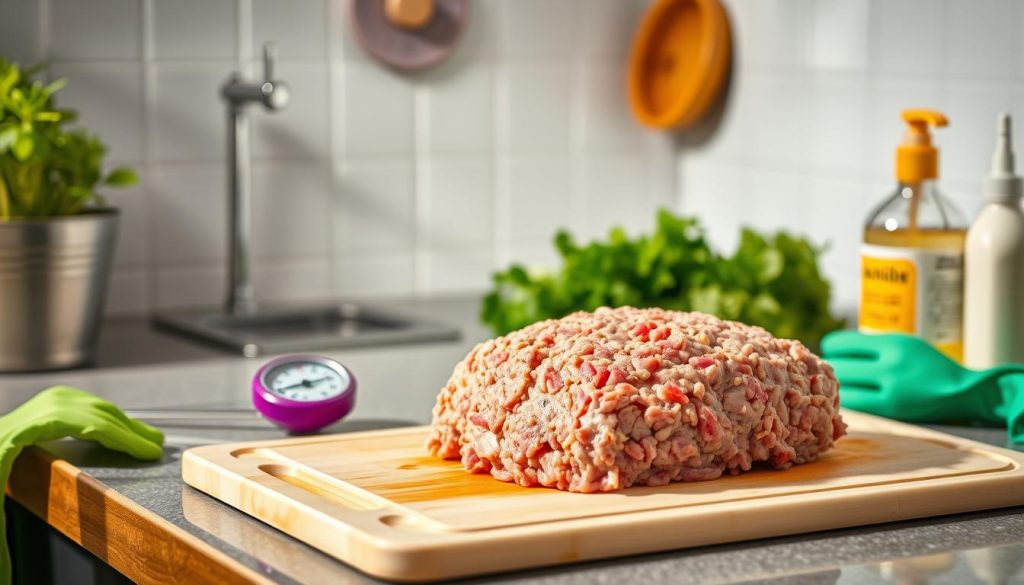 Safe handling of raw ground turkey