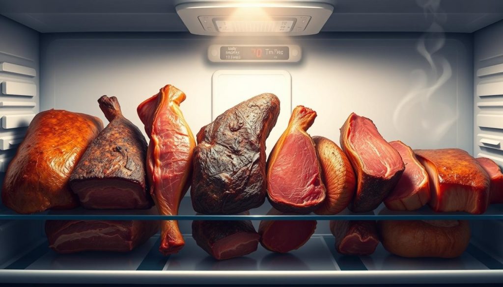 Smoking duration impact on meat preservation