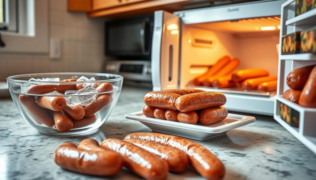 Thawing techniques for deer sausage