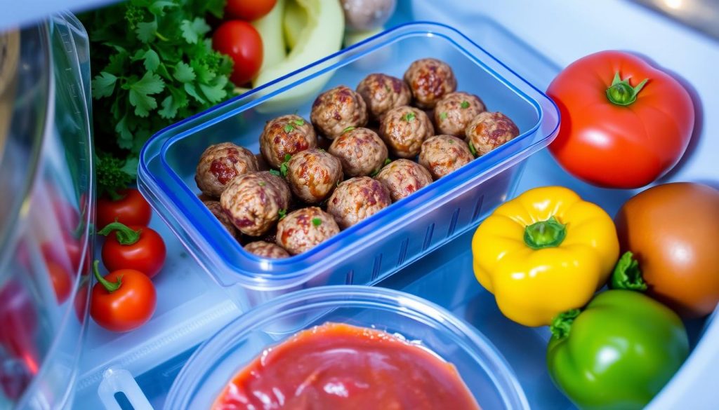 how long does cooked meatballs last in the fridge