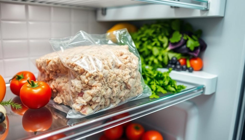 proper storage techniques for ground chicken