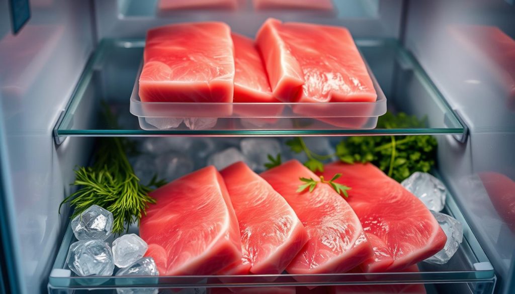 Ahi tuna storage