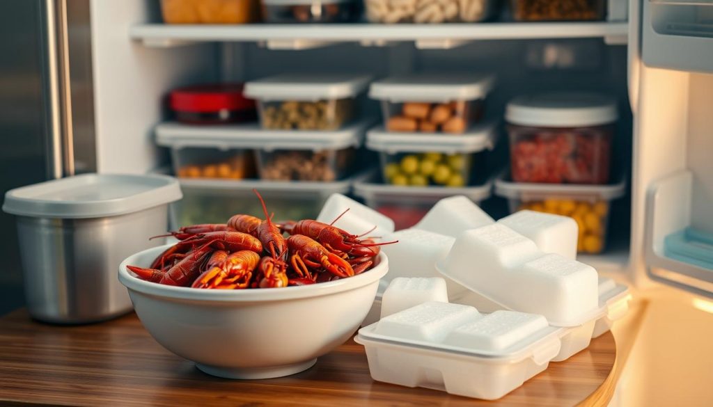 Cooked crawfish storage