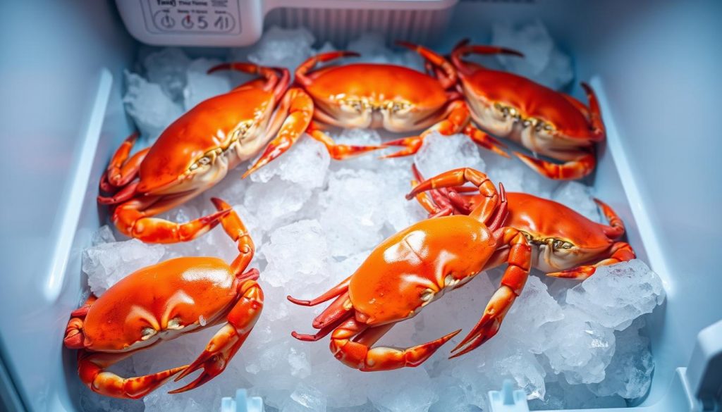 Optimal refrigeration for crab storage