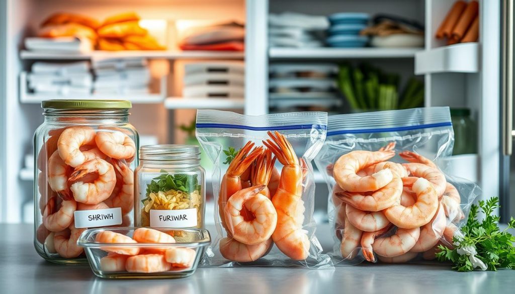 Safe shrimp handling and storage containers