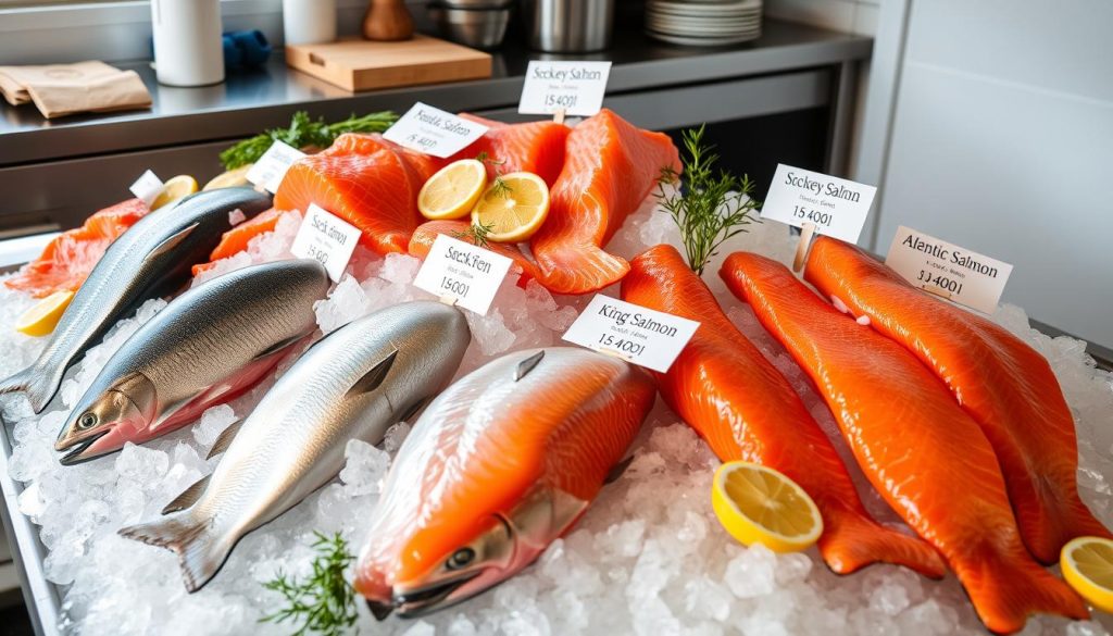 Salmon varieties storage