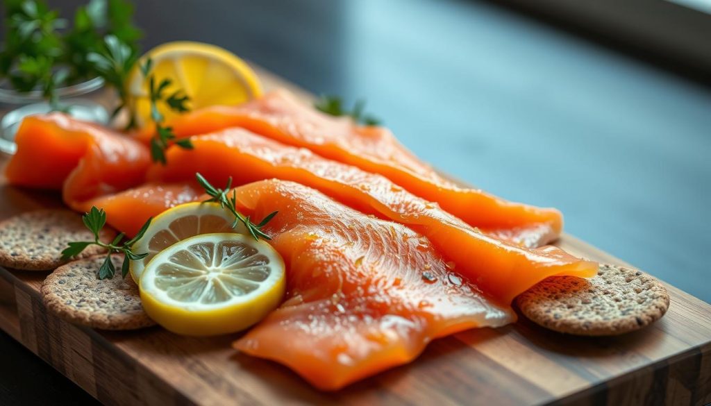 Smoked salmon handling