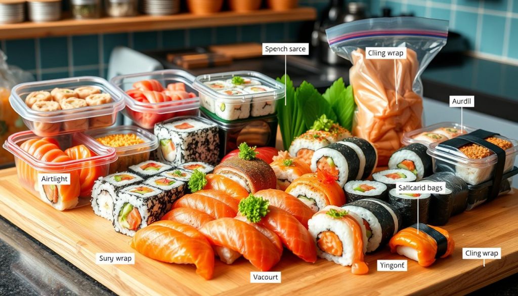 Sushi varieties storage techniques