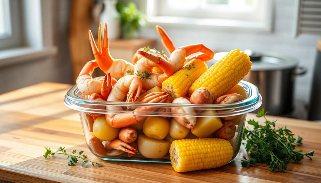 how long does seafood boil last in the fridge